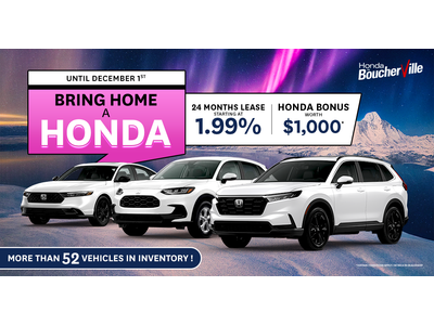 BRING HOME A HONDA !
