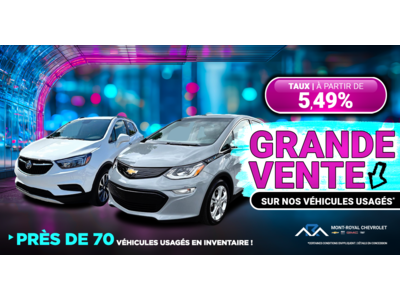 GRANDE VENTE SUR NOS VÉHICULES USAGÉS !