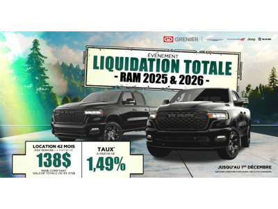 ÉVÉNEMENT LIQUIDATION TOTALE SUR NOS RAM 2025 & 2026 !
