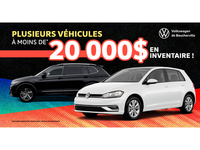 INVENTAIRE À MOINS DE 20 000$ !