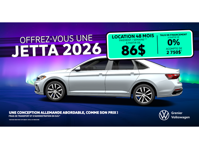 OFFREZ-VOUS UNE JETTA 2026 !