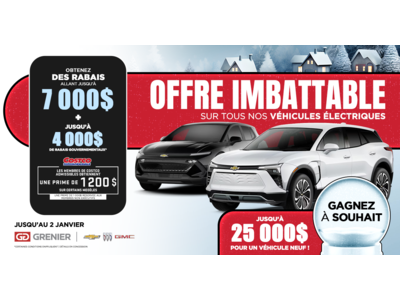 OFFRE IMBATTABLE SUR NOS VÉHICULES ÉLECTRIQUES !