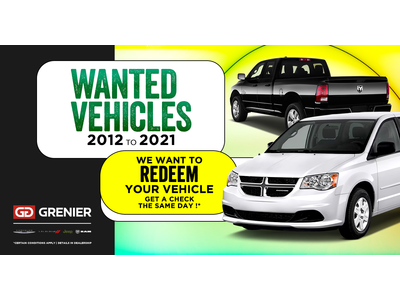 WANTED VEHICLES !