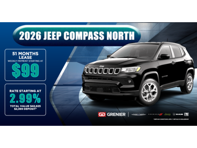2026 JEEP COMPASS NORTH !