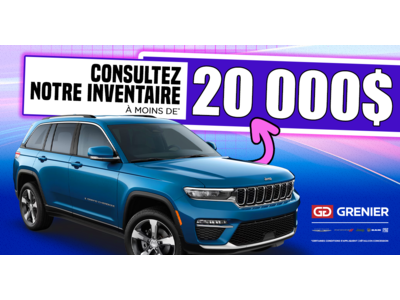 INVENTAIRE À MOINS DE 20 000$ !