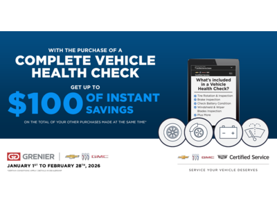 COMPLETE VEHICLE HEALTH CHECK !