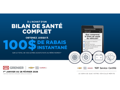 BILAN DE SANTÉ COMPLET !