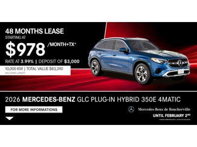 2026 GLC PLUG-IN HYBRID 350E 4MATIC !