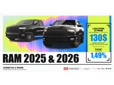 DÉCOUVREZ NOS RAM 2025 & 2026 !