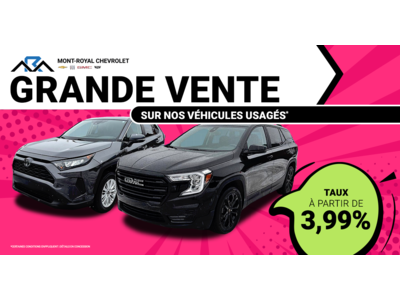 GRANDE VENTE SUR NOS VÉHICULES USAGÉS !
