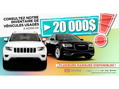 INVENTAIRE À MOINS DE 20 000$ !