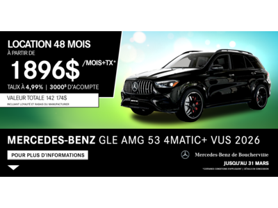 GLE AMG 53 4MATIC+ VUS 2026 !