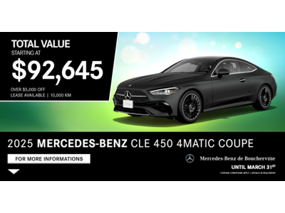 2025 CLE 450 4MATIC COUPE !