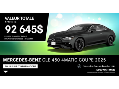 CLE 450 4MATIC COUPE 2025 !