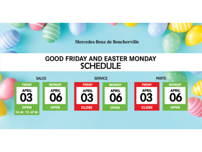 EASTER SCHEDULE !