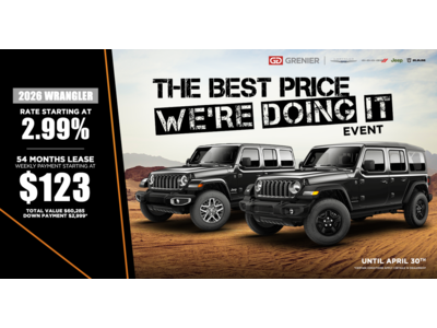 THE BEST PRICE WE'RE DOING IT !