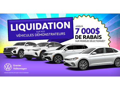 PLUSIEURS DÉMONSTRATEURS EN LIQUIDATION !