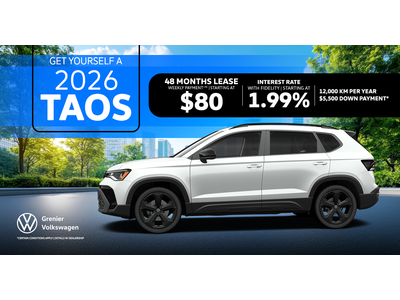 TREAT YOURSELF TO A 2026 TAOS !