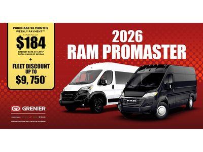 2026 RAM PROMASTER !