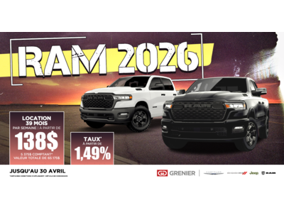 DÉCOUVREZ NOS RAM 2026 !