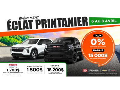 ÉVÉNEMENT ÉCLAT PRINTANIER !