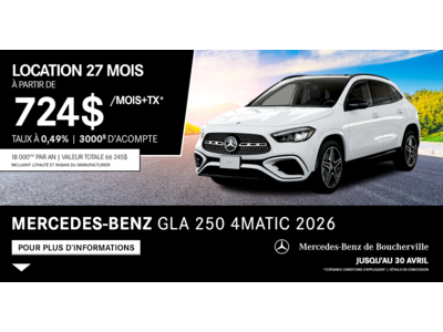MERCEDES-BENZ GLA 250 4MATIC 2026
