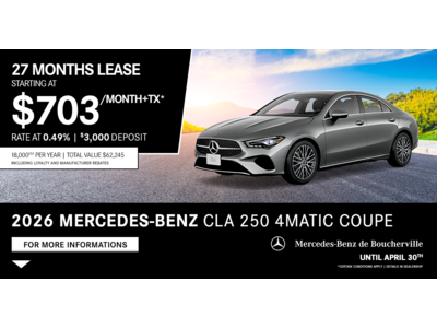 MERCEDES-BENZ 2026 CLA 250 4MATIC COUPE