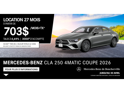 MERCEDES-BENZ CLA 250 4MATIC COUPE 2026