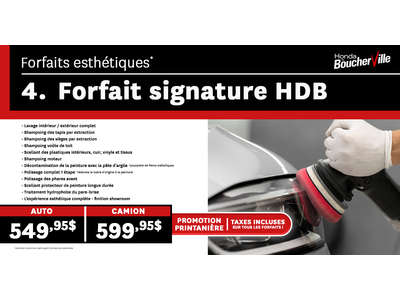 FORFAIT SIGNATURE HDB !