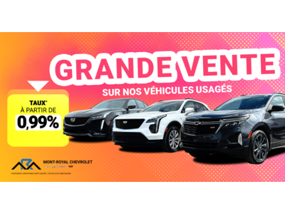 GRANDE VENTE SUR NOS VÉHICULES USAGÉS !