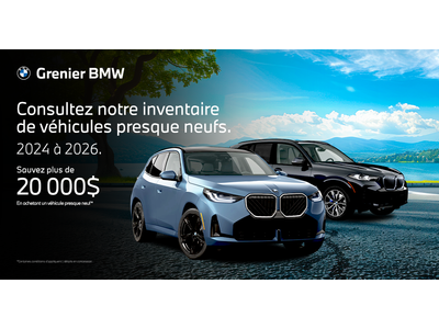 VÉHICULES PRESQUE NEUFS EN INVENTAIRE !