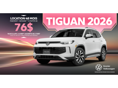 ROULEZ EN TIGUAN 2026 !