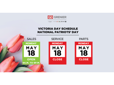 Victoria Day Schedule