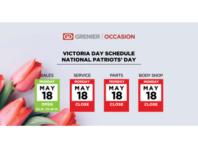 Victoria Day Schedule