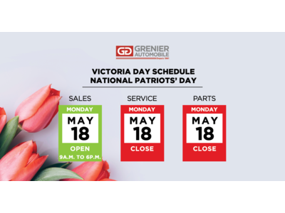 Victoria Day Schedule