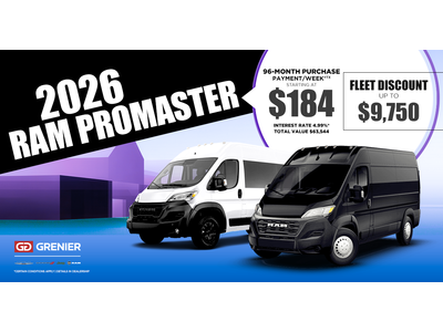 2026 RAM PROMASTER !