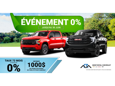 ÉVÉNEMENT 0% !