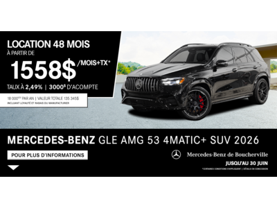 GLE AMG 53 4MATIC+ SUV 2026