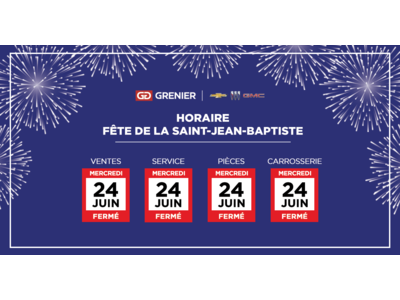 HORAIRE SAINT-JEAN-BAPTISTE