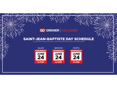 SAINT JEAN BAPTISTE DAY SCHEDULE