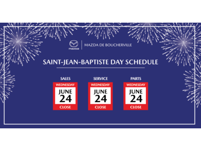 SAINT JEAN BAPTISTE DAY SCHEDULE
