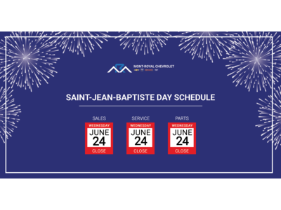 SAINT JEAN BAPTISTE DAY SCHEDULE