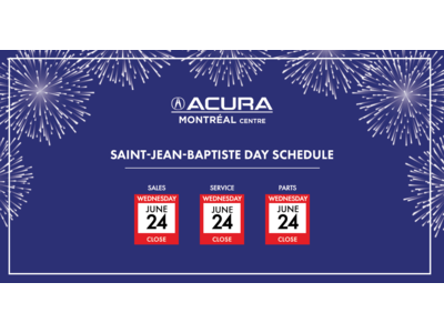 SAINT JEAN BAPTISTE DAY SCHEDULE