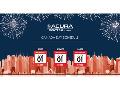CANADA DAY SCHEDULE
