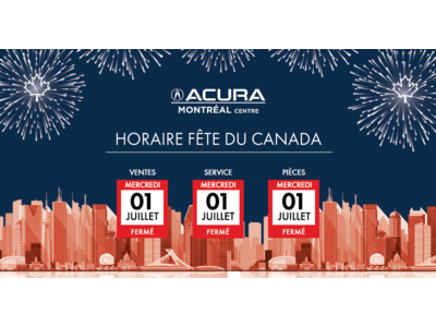 HORAIRE FÊTE DU CANADA