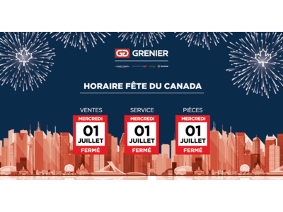 HORAIRE FÊTE DU CANADA