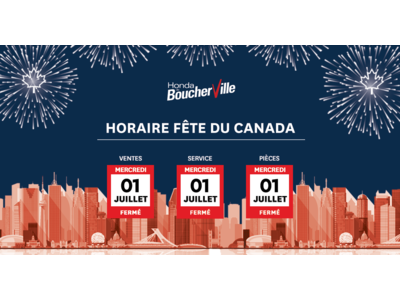 HORAIRE FÊTE DU CANADA