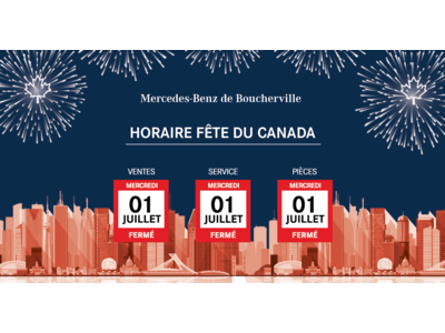 HORAIRE FÊTE DU CANADA