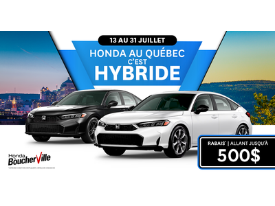 HONDA AU QUÉBEC C'EST HYBRIDE !