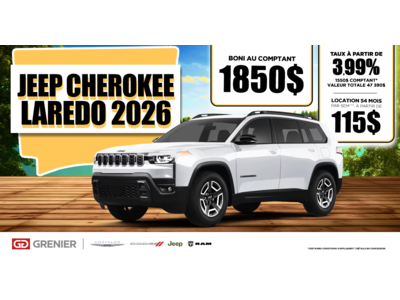 JEEP CHEROKEE LAREDO 2026 !